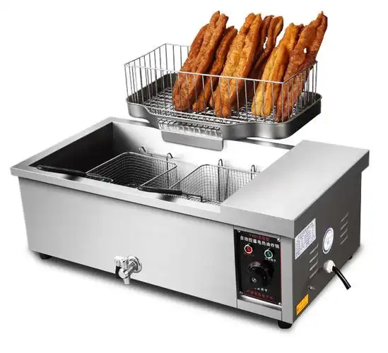 电炸锅商用全自动节能控温炸油条机大容量炸鸡排设备炸薯条油炸锅君凌