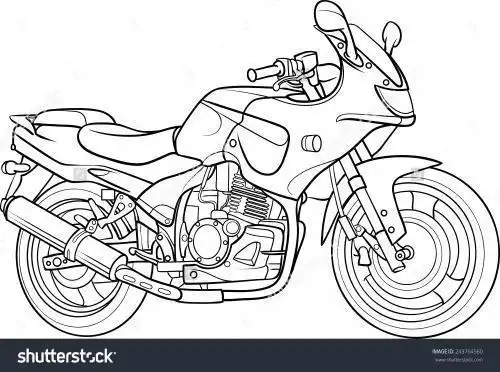 吃鸡摩托车简笔画大图