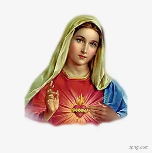 美丽的圣母png素材透明免抠图片-其他元素-三元素3png.com