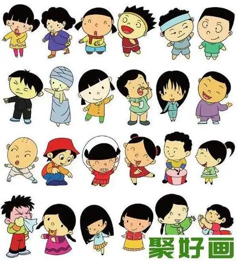 不同年龄的人物简笔画