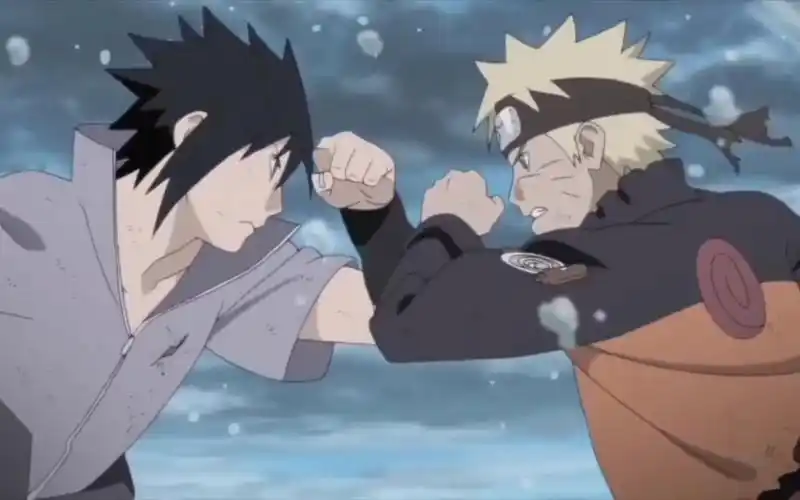 【剪去不必要的对话】鸣人vs佐助——终结谷决战