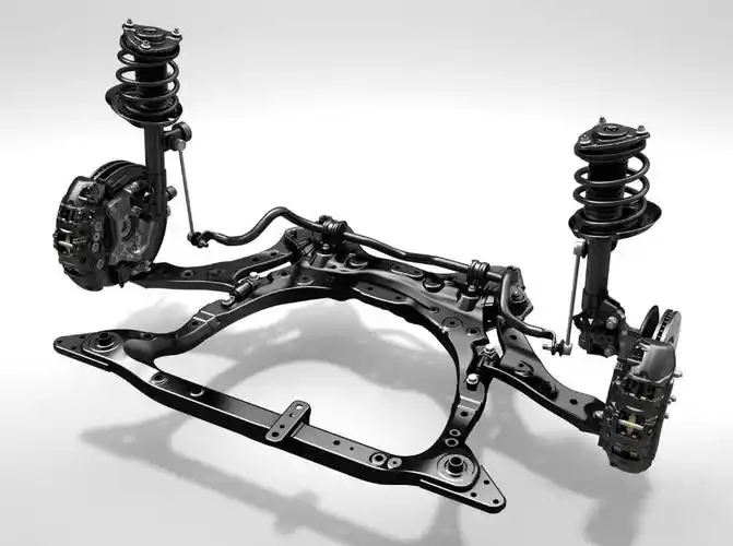 舱内被v6和电机充满,无法更改悬挂形式,只能使用汉兰达的麦弗逊结构