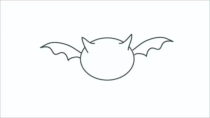 恶魔翅膀简笔画火柴人恶魔翅膀简笔画