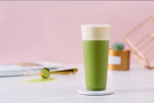 雪盐奶盖抹茶[新鲜口味]-果麦奶茶
