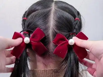 12岁女童过年发型两个辫子_辫子发型儿童女12岁_七岁小女孩扎辫子发型