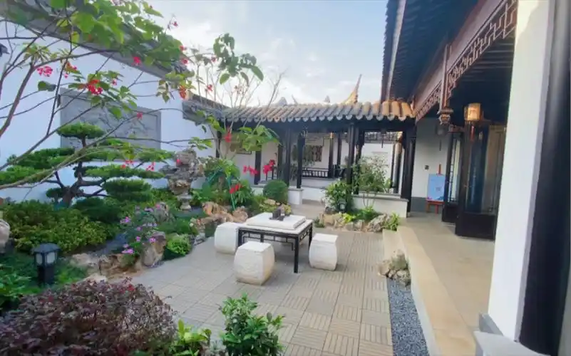 海口中式合院别墅苏州园林风格,带140平私人庭院,看完不想走了