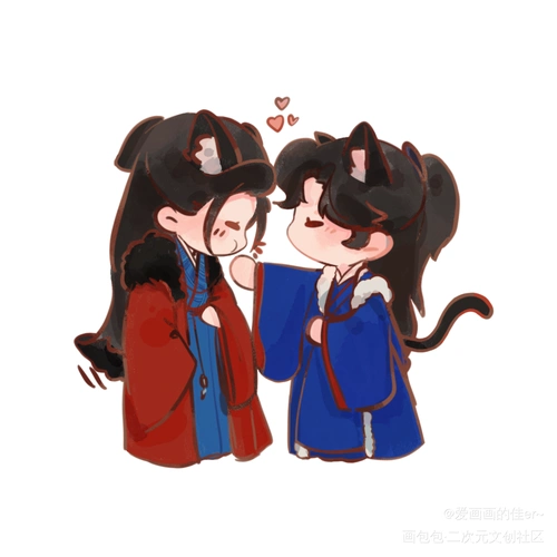 温周甜甜的小日常_山河令温周q版绘画作品