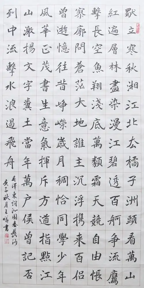 《沁园春·长沙》 软笔书法