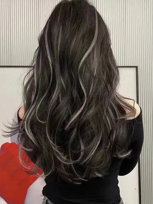 中长发千禧年染发y2k欧美风挑染lisa发色超a中长发千禧年染发欧美挑染