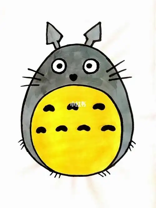 步骤简单小朋友也可以很快画出来 #龙猫  #宫崎骏龙猫  #儿童简笔画