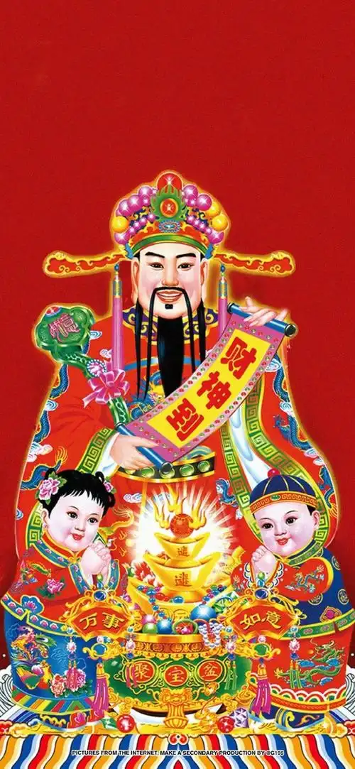 迎财神#分享一组正念招财壁纸#财神壁纸