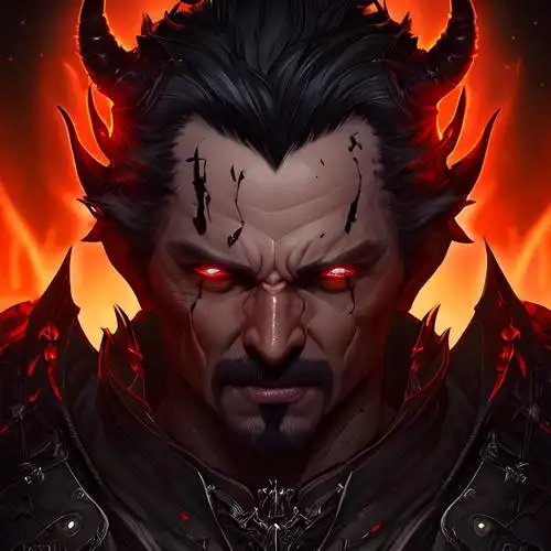 暗黑系恶魔头像男帅气