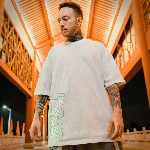 嘻哈国潮衣服短袖男潮牌潮流加肥加大t恤宽松五分袖情侣半袖男潮