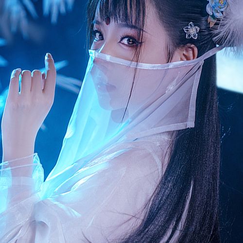 古装面纱遮脸脸罩古风汉服女民族风配饰挂耳夏季蒙面薄款遮阳纱巾