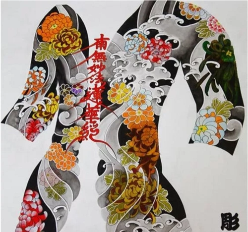 传统开衫纹身手稿,是很多人喜欢看却不敢纹的|郑州纹身培训-郑州天龙