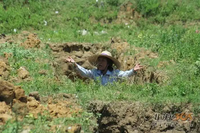 "业主"跳进坑里,欲阻止填平