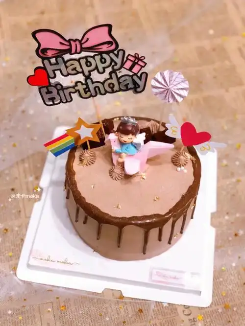 千纸鹤女孩蛋糕