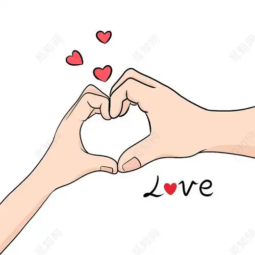 甜蜜情侣手拉手比心素材214浪漫情人节手拉手元素