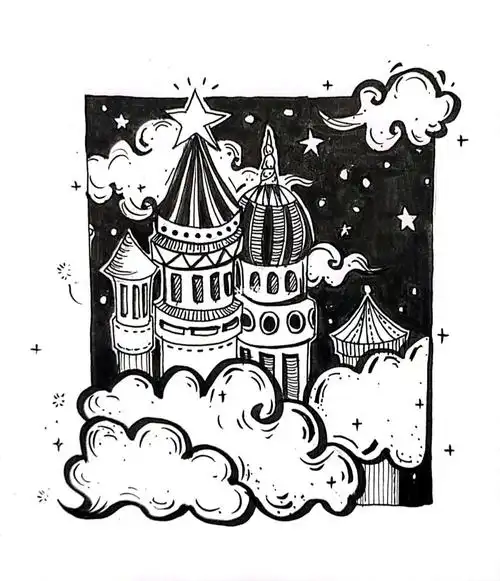 美术考编黑白装饰画