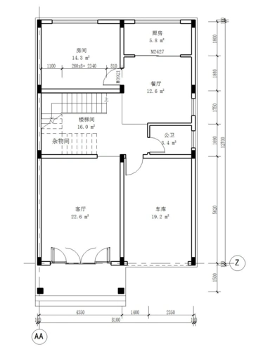 8.3x12.9三层半农村自建房别墅设计图平面图户型图布局参考图方案图