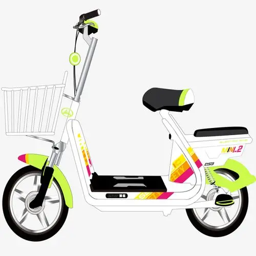 矢量卡通电动车素材