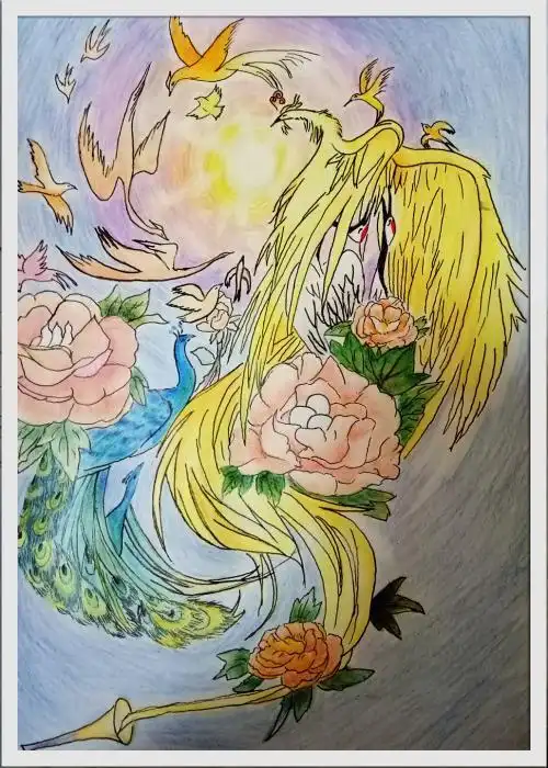 百鸟朝凤怎么画简笔画