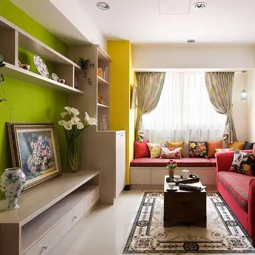 混搭风格二居室50平米设计图纸