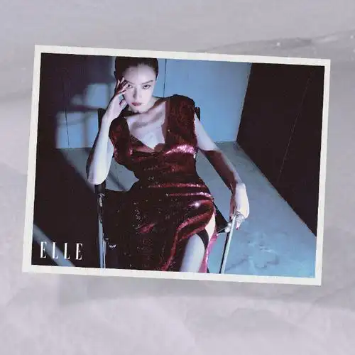 全球品牌大使@倪妮v出镜@elle十二月刊封面,佩戴多款艺术珠宝作品