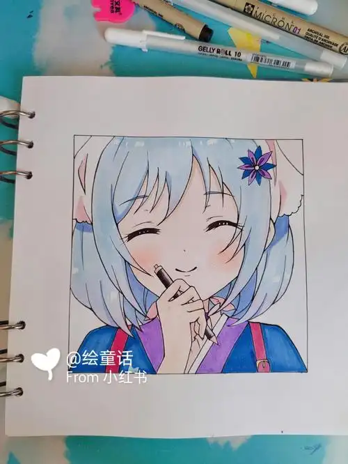 马克笔手绘动漫头像教程