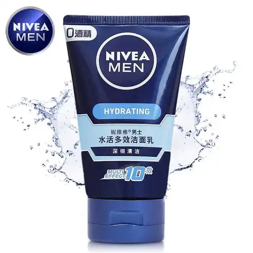 妮维雅男士洗面奶水活多效洁面乳补水保湿控油祛痘专用去黑头螨虫