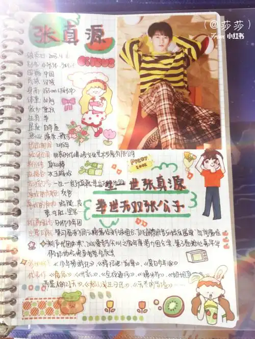 时代少年团张真源手帐