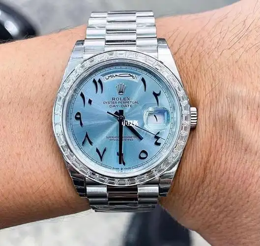 劳力士铂金daydate中东盘