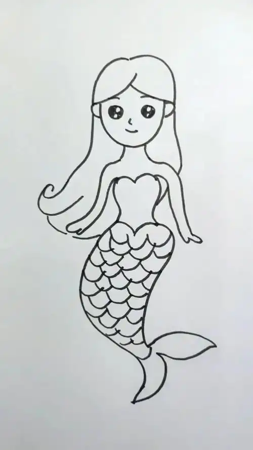 儿童简笔画泡泡美人鱼的动画片