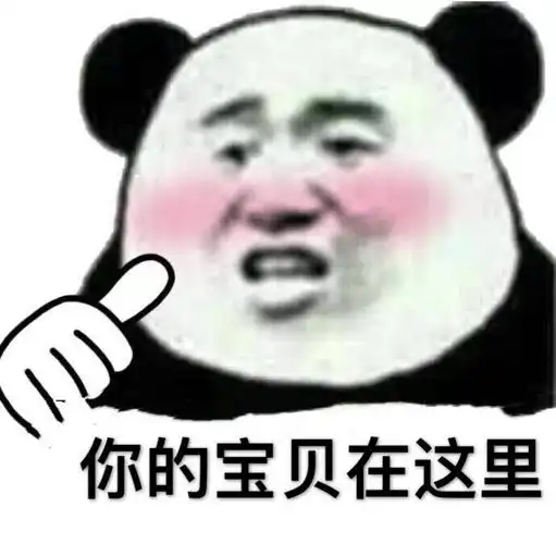 你的宝贝在这里熊猫头表情包熊猫宝贝这里表情