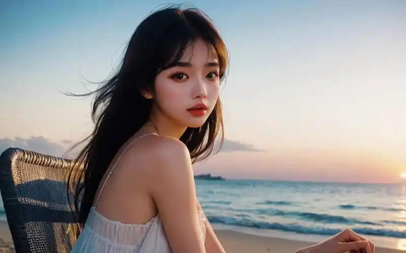 【4k】海边美少女写真