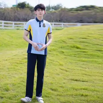 支持鸿星尔克班服学院风高中生夏季毕业照短袖t恤韩版校服套装运动会