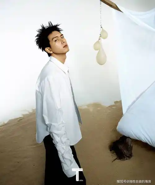 李现《t锦绣》8月刊封面惊艳亮相,刺猬头黑白造型狂野不羁_对比_反差