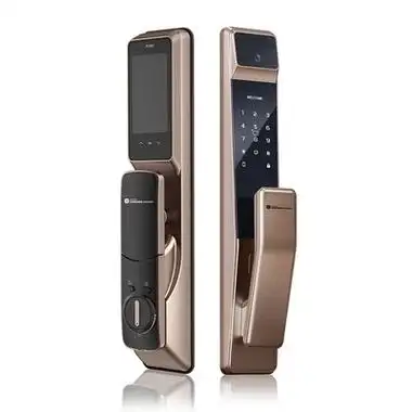 三星指纹p718全自动智能密码锁感应ic卡锁电子智能门锁