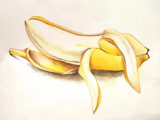 彩铅儿童画香蕉