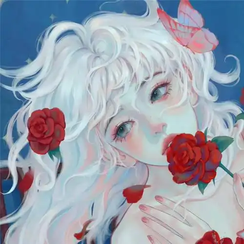 超好看的气质女生手绘头像