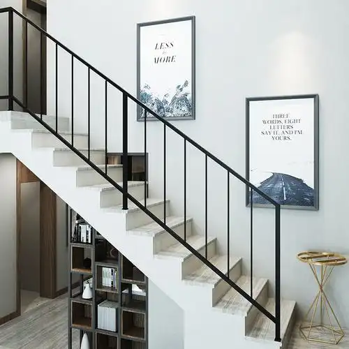 铁艺楼梯扶手简约现代实木防护栏阁楼走廊围栏杆家用室内阳台飘窗