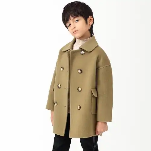 童装儿童毛呢大衣女童外套潮中长款
