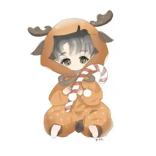 饭绘王俊凯可爱q版漫画,亲亲抱抱举高高超软萌_鹿角