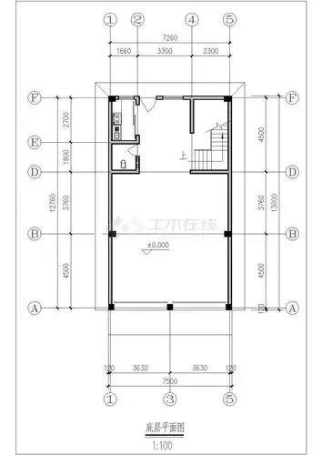 某城中村5层混合结构私人民居楼建筑设计cad图纸,其中包含:各层平面图