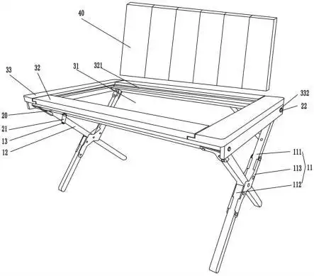 目前生活中的桌子多为结构固定的形式,整体的结构功能单一,尤其是在