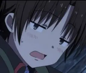 卡通gif张嘴gif男孩gif斜眼gif歪头gif