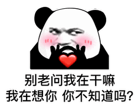 别老问我在干嘛 我在想你,你不知道吗(熊猫头撩妹撩汉表情包)