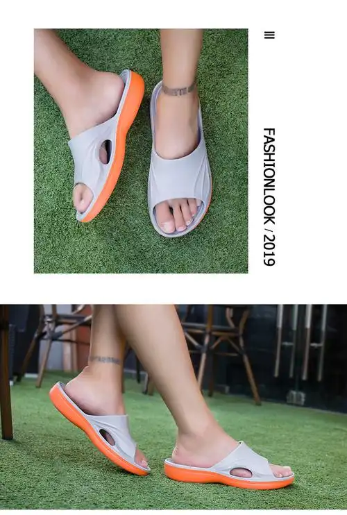 男式拖鞋大码跨境一字套脚夏季运动休闲拖鞋50码轻便花园时尚情侣