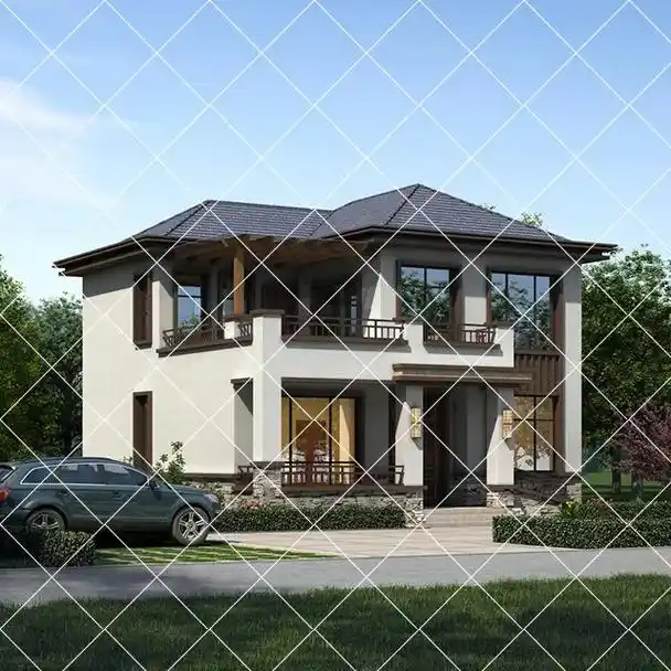 二层新中式别墅,中国人最喜欢的自建房款式.#抖音图文来了 二 - 抖音