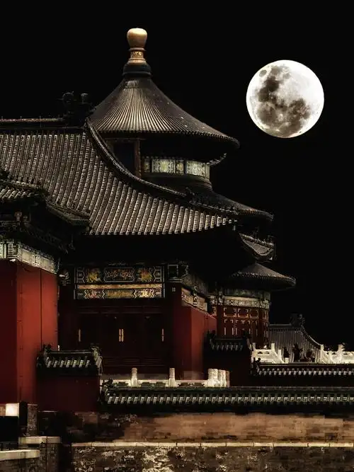 华光溢彩故宫夜色